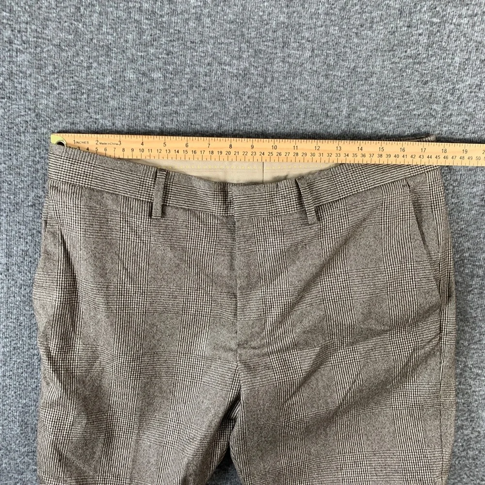 Banana Republic Wool Pant Men 34x33 Vitale Barberis Flannel Houndstooth Check